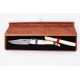 Exposito Pocket Knife Steel VG-10 Damascus Ivory & Turquoise