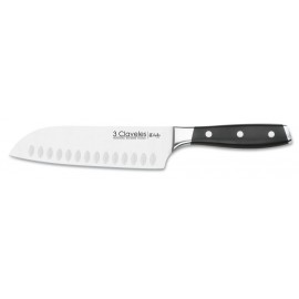 3 Claveles 1536 Faca Santoku Forjada, 18 cms - 7"