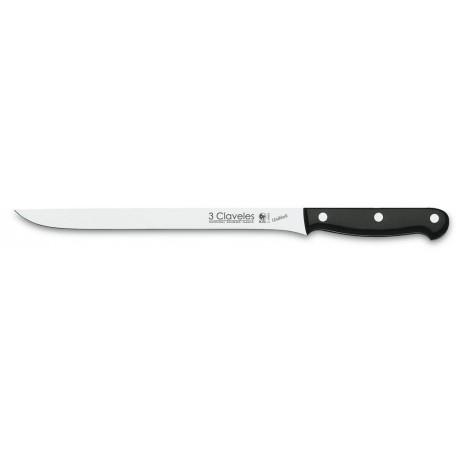 3 Claveles 1129 Cuchillo Jamonero 24 cm 10" Uniblock