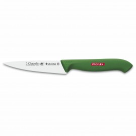 3 Claveles 8261 Paring Knife, 10 cm - 4" Green Handle