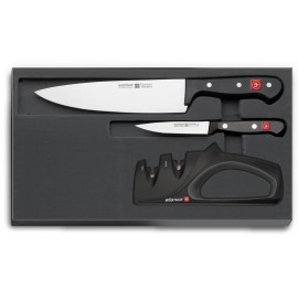 Wusthof 9654-1 Gourmet Knife Set 2 Knives + Sharpener DUO
