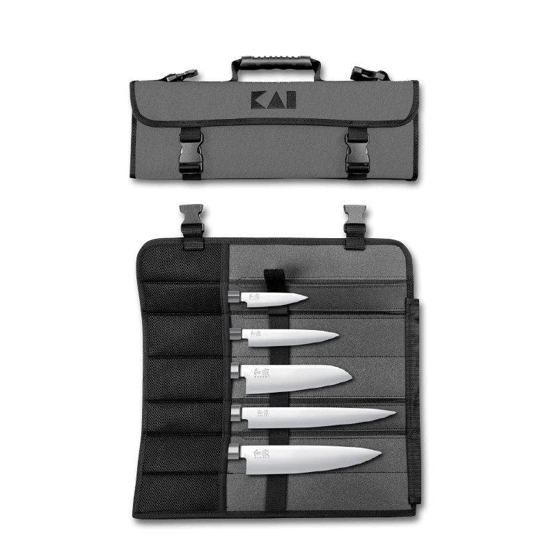 KAI DM-0781EU67 Knife Bag and 5 Knife Set 6710P, 6715U, 6716S, 6720C, 6723L