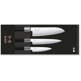 KAI 67S-310 Wasabi Black 3-Knives set (6710P 6715U 6716S)