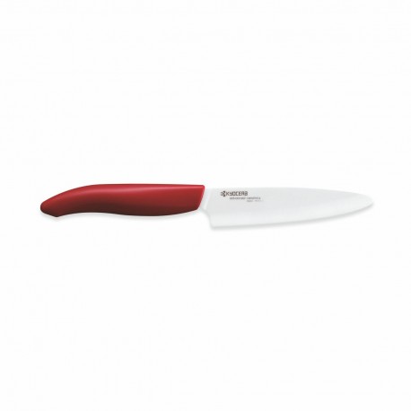 Kyocera FK-110WH-rd Cuchillo Universal Cerámico 11 cm mango rojo