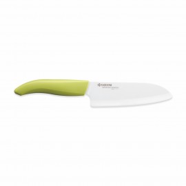 Kyocera FK-140-WH-gr Ceramic Santoku Knife 14 cm green handle
