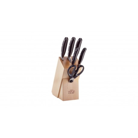 Bloque de cuchillos BSF Daytona madera natural 7 pzs | Zwilling