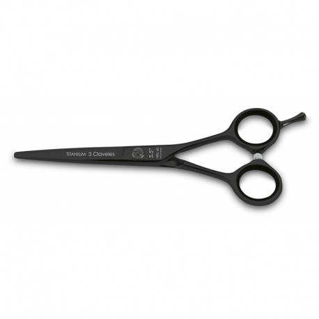 3 Claveles 12496 Titanium Hairdressing Scissors 5.5 Inch