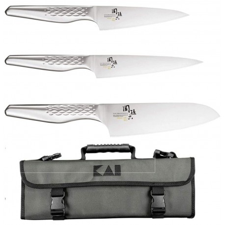 Kai Seki Shoso - Set de Cuisine avec 3 Couteaux Kai