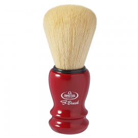 Omega S-Brush S10108 - Pincel de Barbear 100% Sintetica - Vermelho