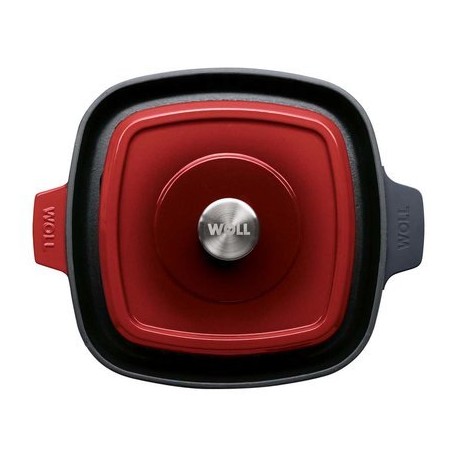 Parrilla de Hierro Fundido Chili Red de 28x28 cm - WOLL Iron 628-2CI-010