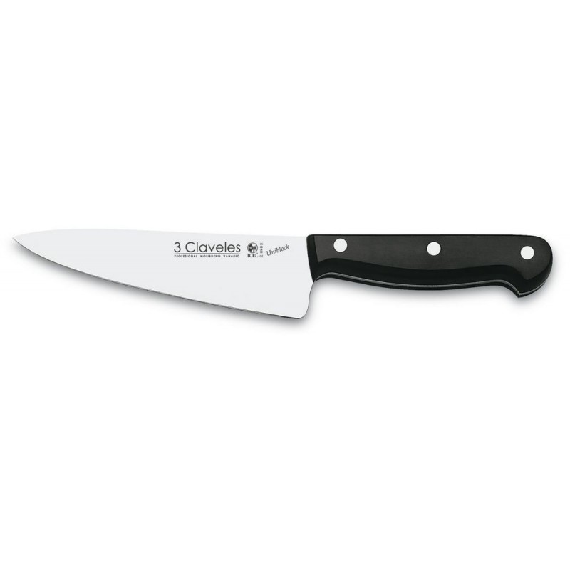 3 CLAVELES Coltello Disossare 15 Cm – Polipropilene Azzurro, Lama Acciaio, Manico Sicuro FH 3C 01311
