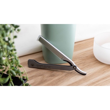 Dovo Shavette Aluminium/Acier Inoxydable Mat - 201087