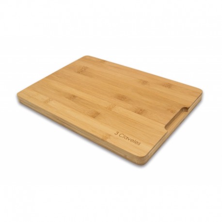 3 Claveles 04665 Tabla de Corte 33 x 23 x 2 cm BAMBU