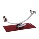 Flores Cortes 17936 Rotating Ham Stand with steel base in red