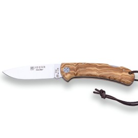 Joker Cocker couteau de poche bushcraft en bois d'olivier - NO134