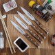 Set de 4 cuchillos chuleteros Kobe - 3 Claveles