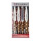 Set de 4 cuchillos chuleteros Kobe - 3 Claveles