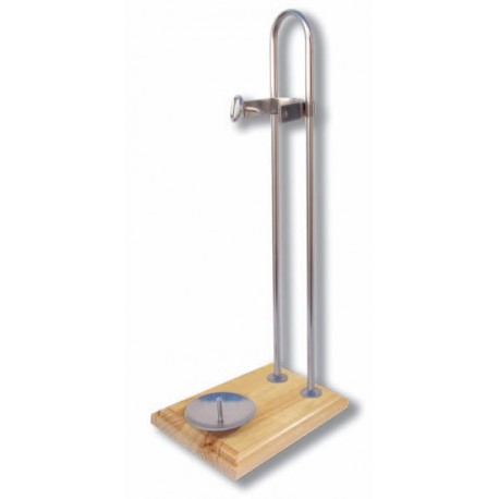 Soperte Jamonero modelo Vertical Base de Madera - Inox.