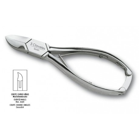 3 Claveles Pince a Pedicure Nickel Plaqué 14.5 cm