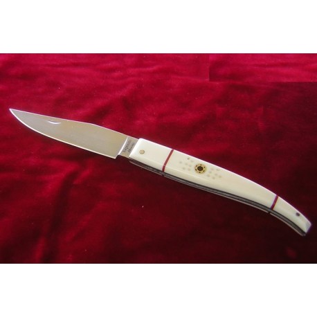 Navaja Exposito Modelo Piston VG-10-Damasco Marfil